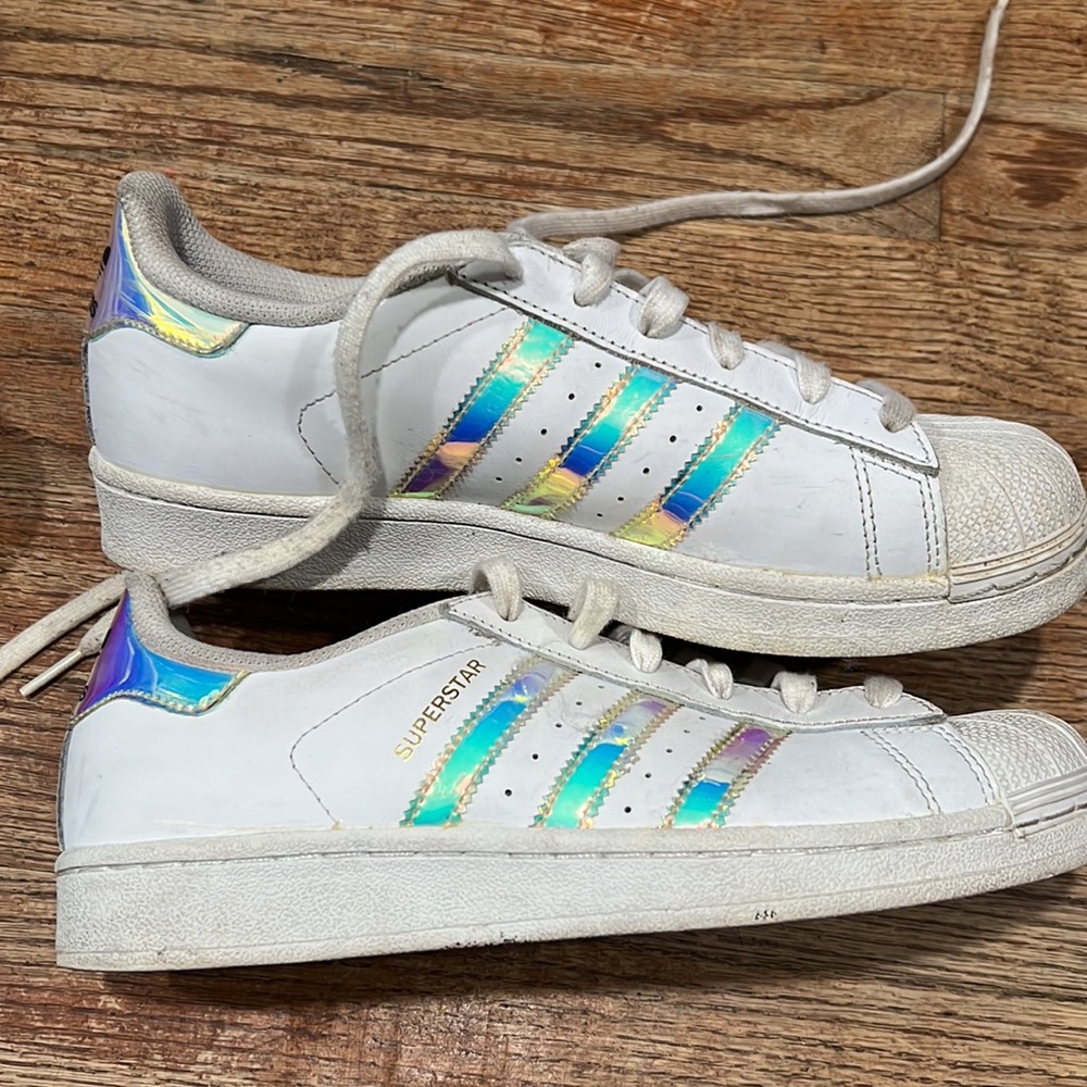 Adidas Superstars She’ll-top with Iridescent Details
